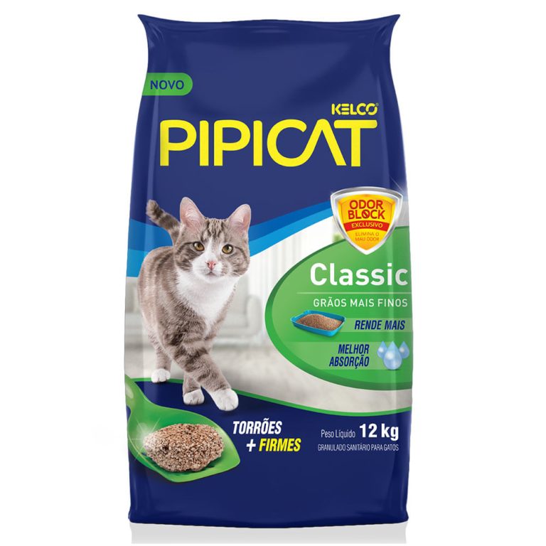 Areia Sanitária Pipicat Classic 12kg