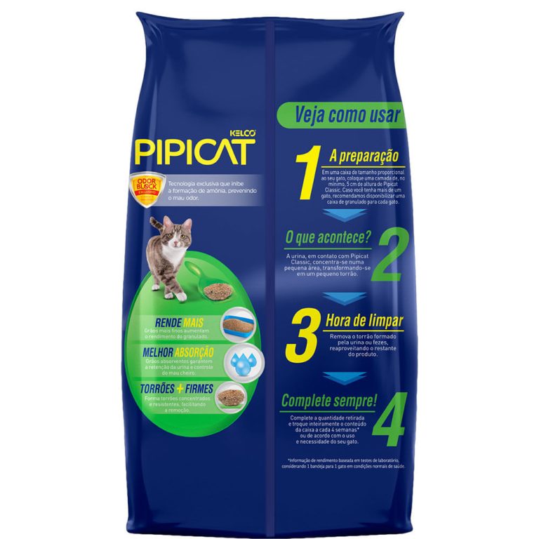 Areia Sanitária Pipicat Classic 12kg