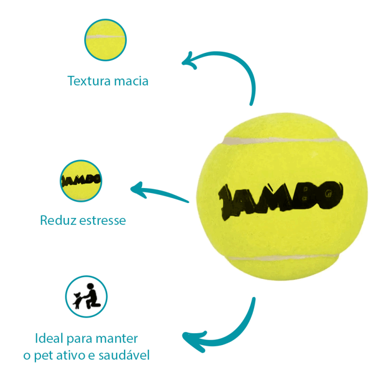 Bola de Tênis para Cães Jambo