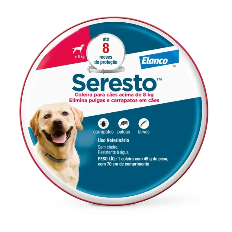 Coleira Seresto Antipulgas Cães acima de 8kg
