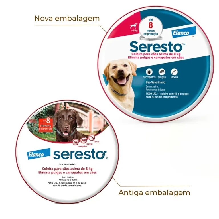 Coleira Seresto Antipulgas Cães acima de 8kg