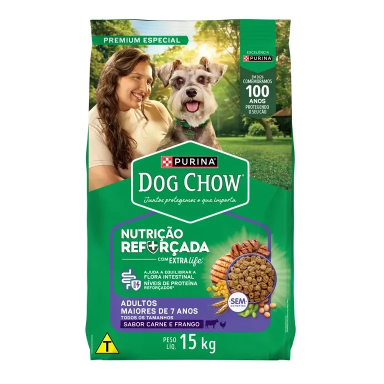 Ração Dog Chow Longevidade 7+ Frango 15kg