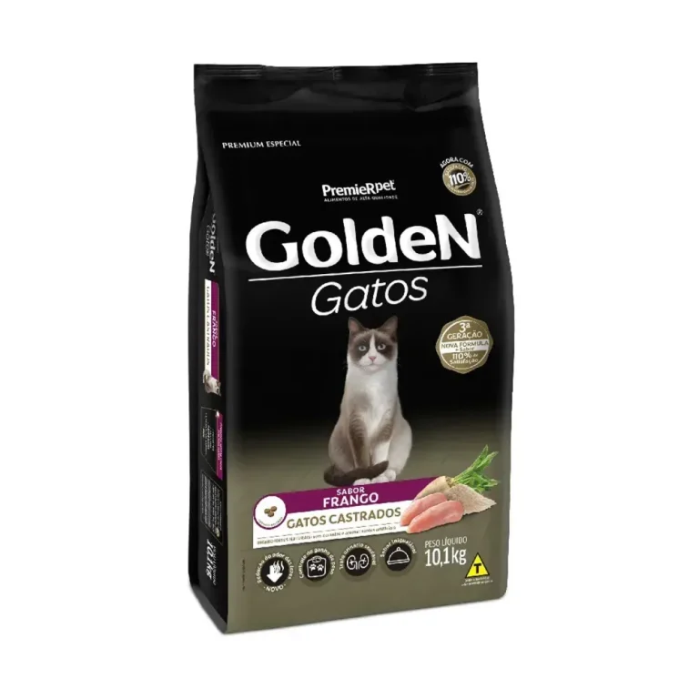 Ração Golden Gatos Castrados Frango 10.1kg