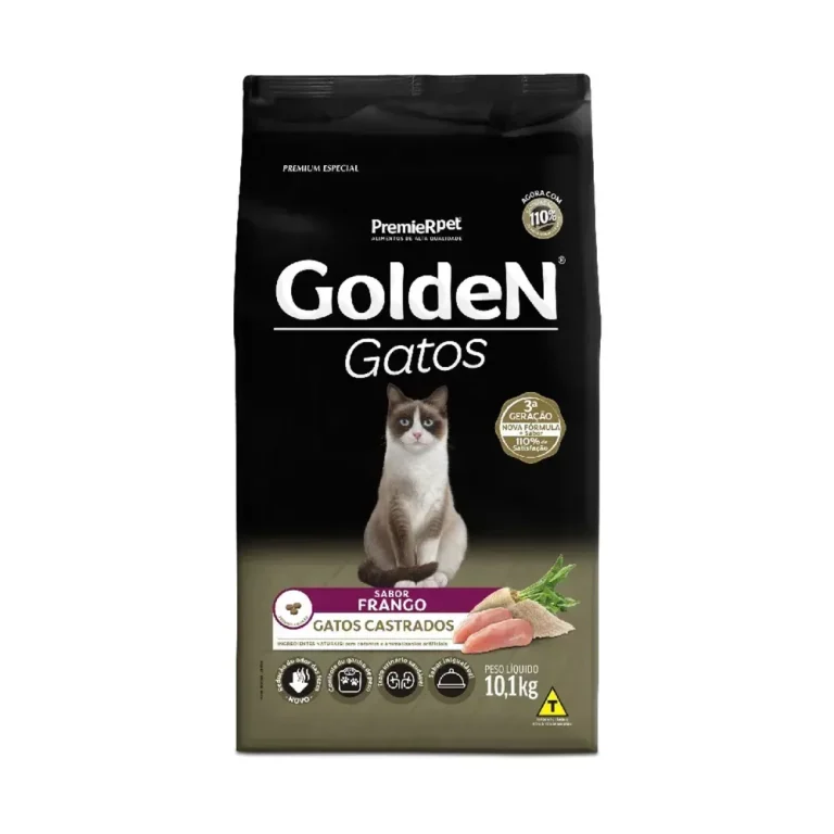 Ração Golden Gatos Castrados Frango 10.1kg