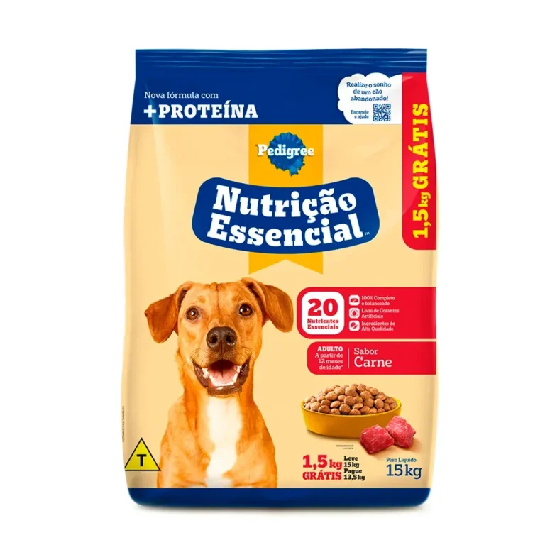 Ração Pedigree Nutrição Essencial Adulto Carne 15kg