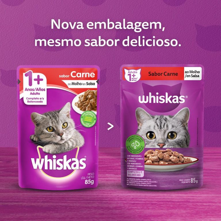 Sachê Whiskas Gatos Adultos Carne ao Molho 85g